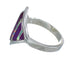 Magenta Turquoise And Opal Inlay Sterling Silver Ring Size 5-3/4 RX60798